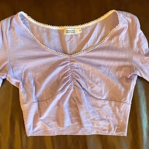 Pastel Purple Beginning Boutique Crop Top (UK size 6)